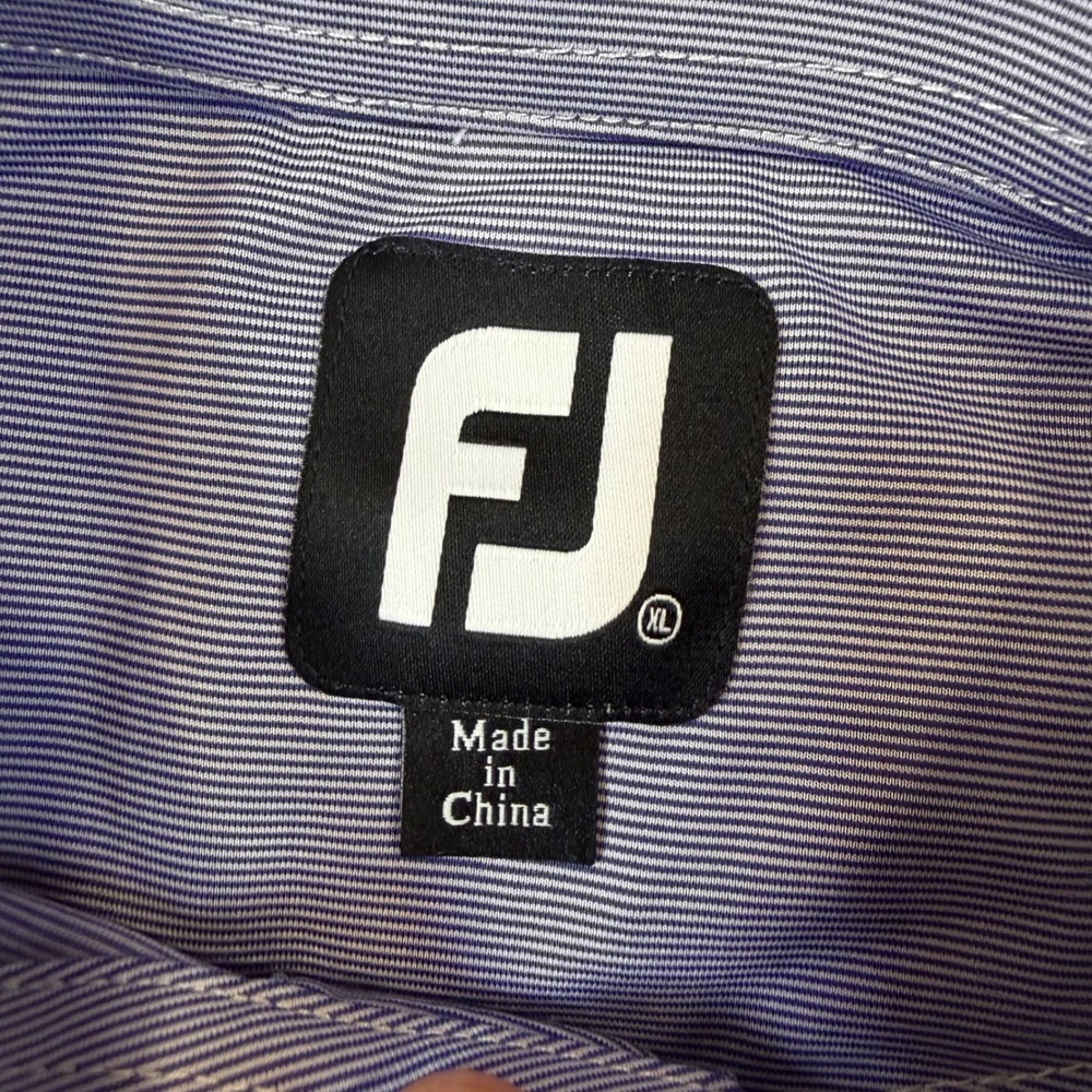 FootJoy FJ Golf Polo Mens XL Gatlinburg Golf Course Bear Titleist Blue Stripe - Picture 4 of 9